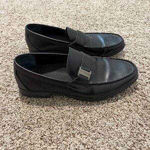 Calvin Klein Black Leather Loafers